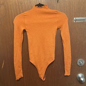 NWOT Free People Make It A Mockneck Bodysuit